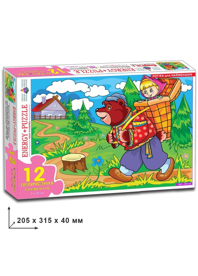 Дитячі пазли "Маша і ведмідь" 82067 на 12 деталей Энергия Плюс (314794185)