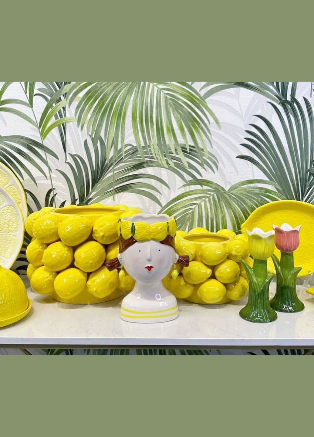 Ваза порцелянова Lemon D21*14см No Brand (300841865)