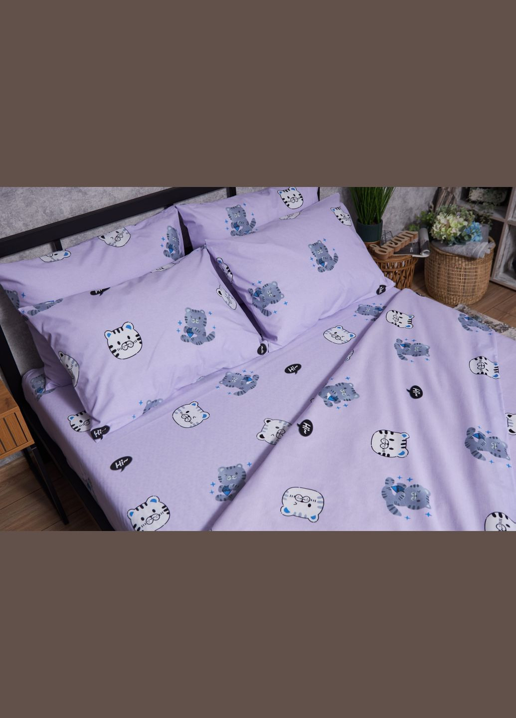 Комплект постельного белья Бязь Gold Люкс полуторный 143х210 наволочки 2х40х60 (MS-820002698) Moon&Star Hello Kitty (288536070)