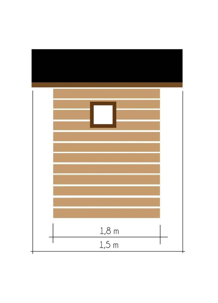 Госпблок з дерева. з вікном 1.8х1.8м. No Brand (324804127)