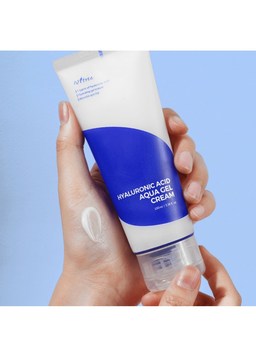 Зволожуючий крем з гіалуроновою кислотою Aqua Gel Cream Hyaluronic Acid 100 мл IsnTree (312517770)