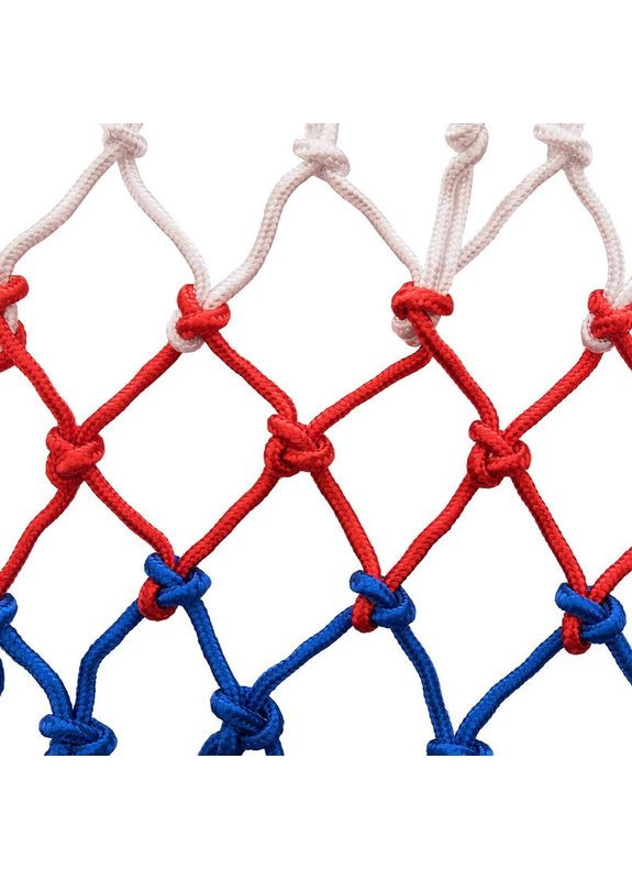 Сетка баскетбольная Стандарт MK (полипропилен, d-4,5мм, белый-красный-синий, компл. 2шт) (C-7524) SP-Sport (361436581)