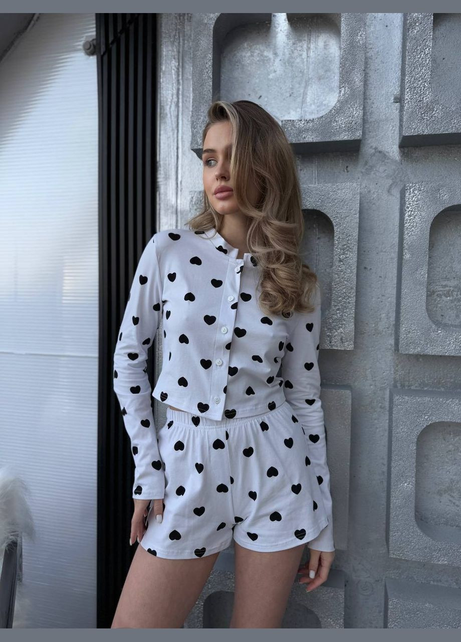 Белая всесезон пижама женская No Brand