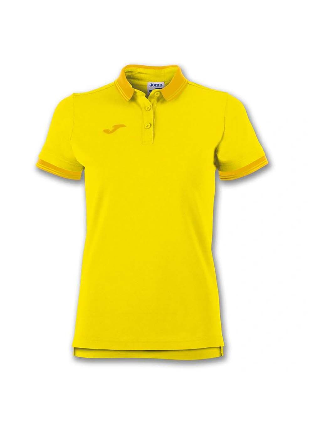 Желтая женская футболка-женское поло bali ll жёлтый Joma однотонная