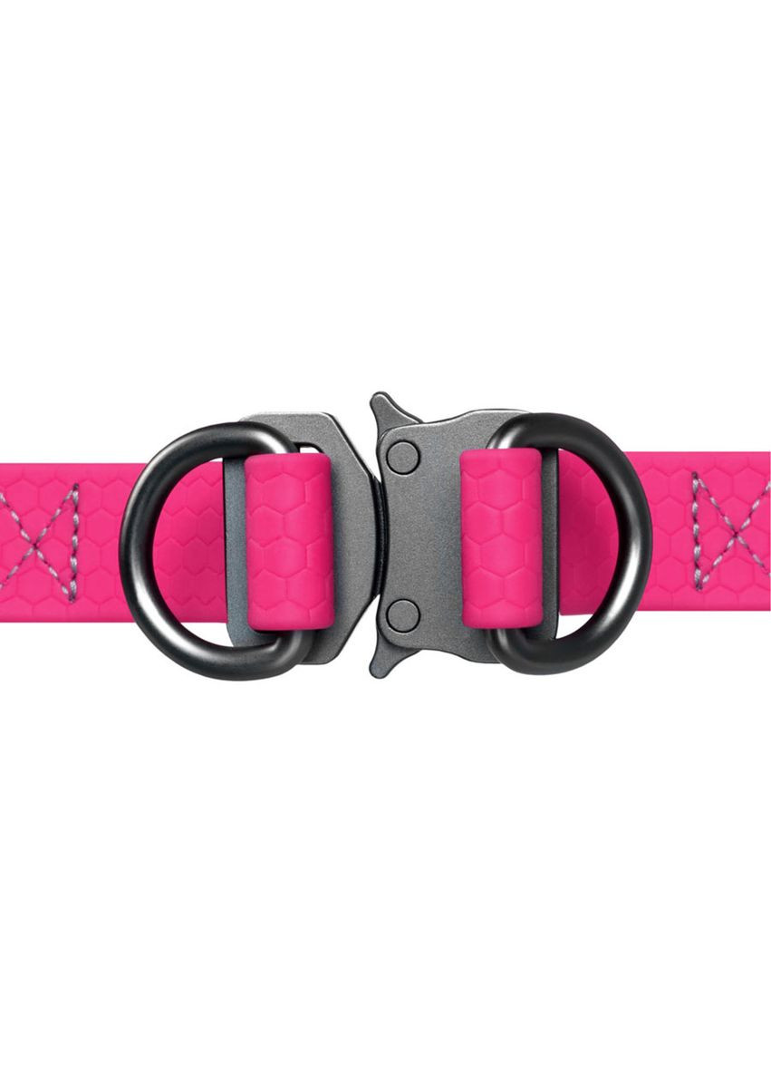 Шлей для собак водостойкий Waterproof, c QR паспортом, металлическая пряжка-фастекс, Ш 15 мм, Длинна 40-55 см розовый WAUDOG (322641617)