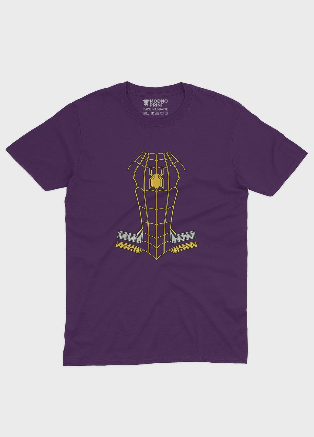 Фиолетовая демисезонная футболка для девочки с принтом супергероя - человек-паук (ts001-1-dby-006-014-083-g) Modno