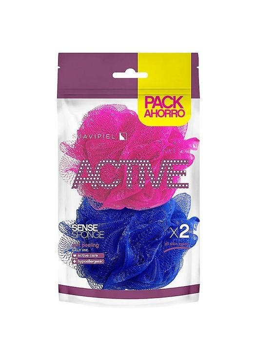 Мочалка для душа Active Sense, 2 шт. Suavipiel (355183771)