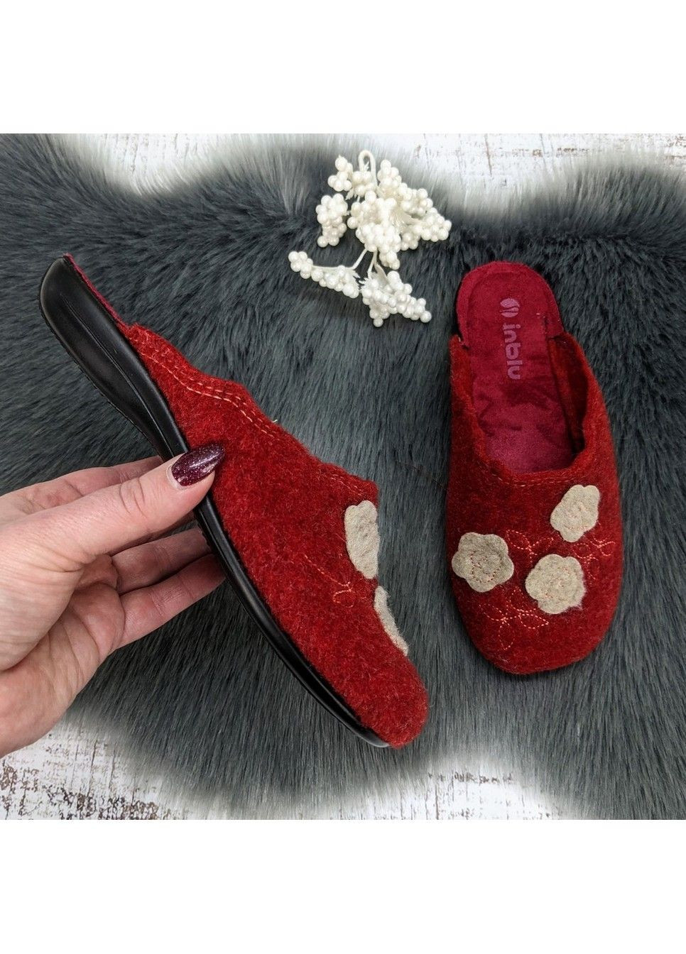 Красные тапочки домашние Inblu