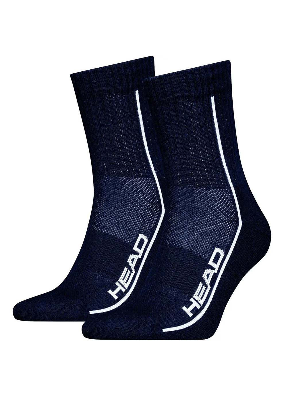 Тёмно-синие мужские носки all sports performance shortcrew 2p темно-синий Head однотонные (367590553)