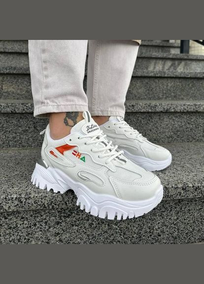 Женские яркие кроссовки Aba 0689 Белые No Brand белые демисезоны (307151197)