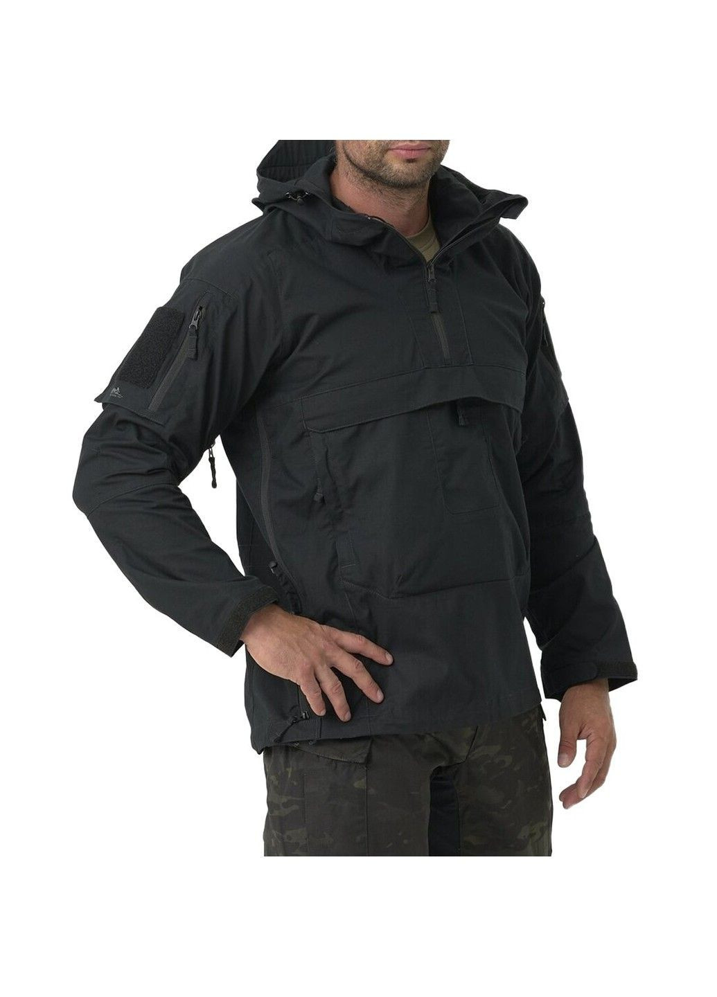 Чорна демісезонна куртка helikon anorak tracer - black Helikon-Tex