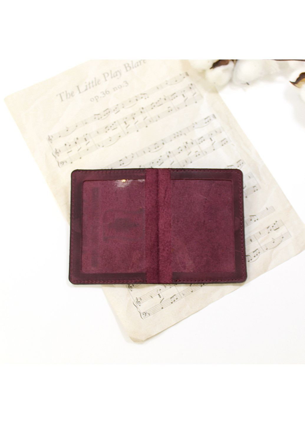 Обкладинка на посвідчення адвоката з натуральної шкіри Crazy Horse бордовий No Brand (366239638)