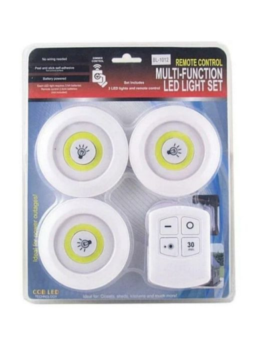 Набір нічників з пультом набір 3 шт LED light with Remote Control set (1756375633) No Brand (335008804)