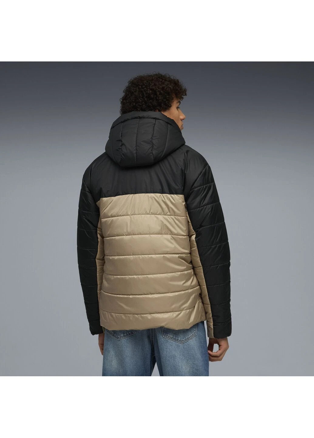 Бежева демісезонна куртка essentials hooded padded parka men Puma