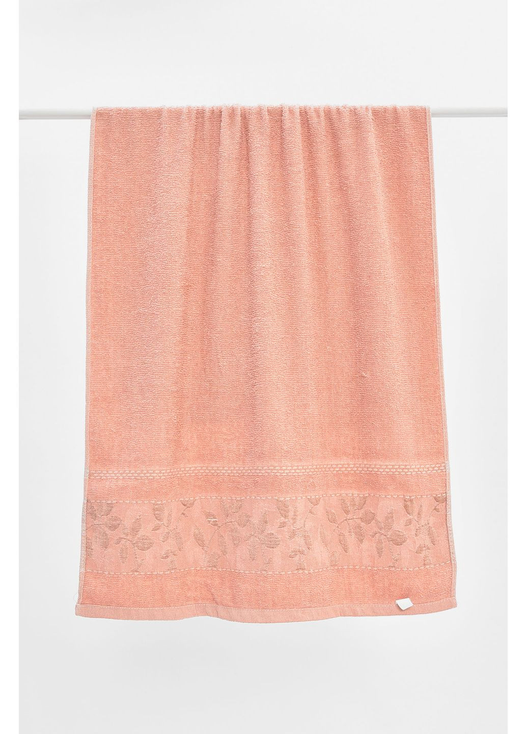 Рушник банний махровий рожевого кольору Let's Shop квітковий рожевий