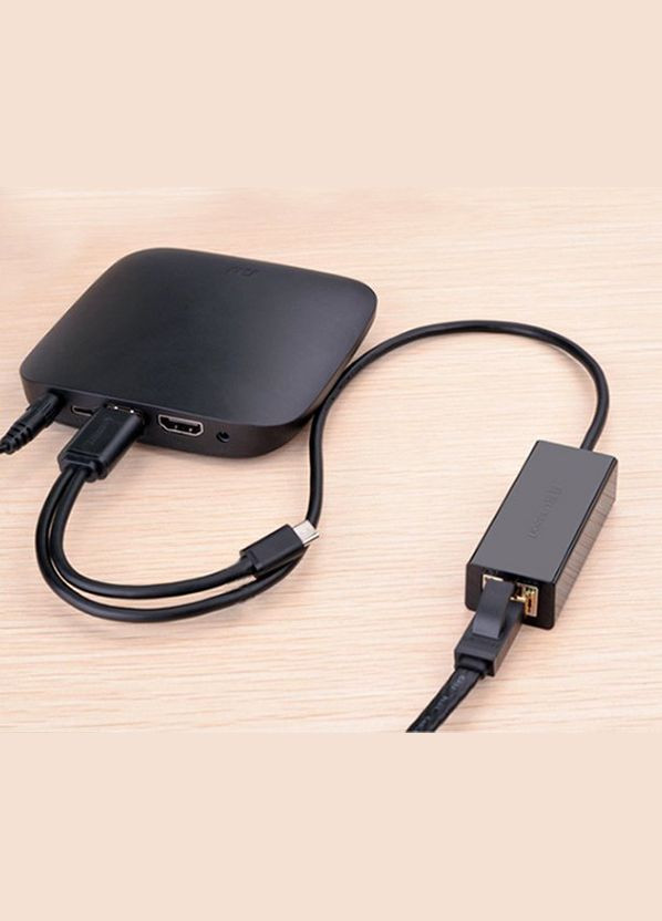Перехідник USB 2.0 -> Ethernet RJ45 100Mb CR110 чорний Ugreen (315761324)