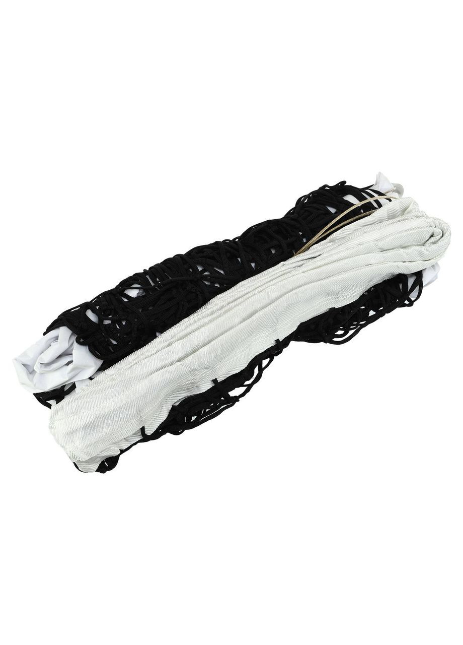 Сетка для волейбола (PL, мм, р-р 9,5x1м, ячейка 12х12см, с металлическим тросом, черный-белый) (C-8605) SP-Sport (361435975)