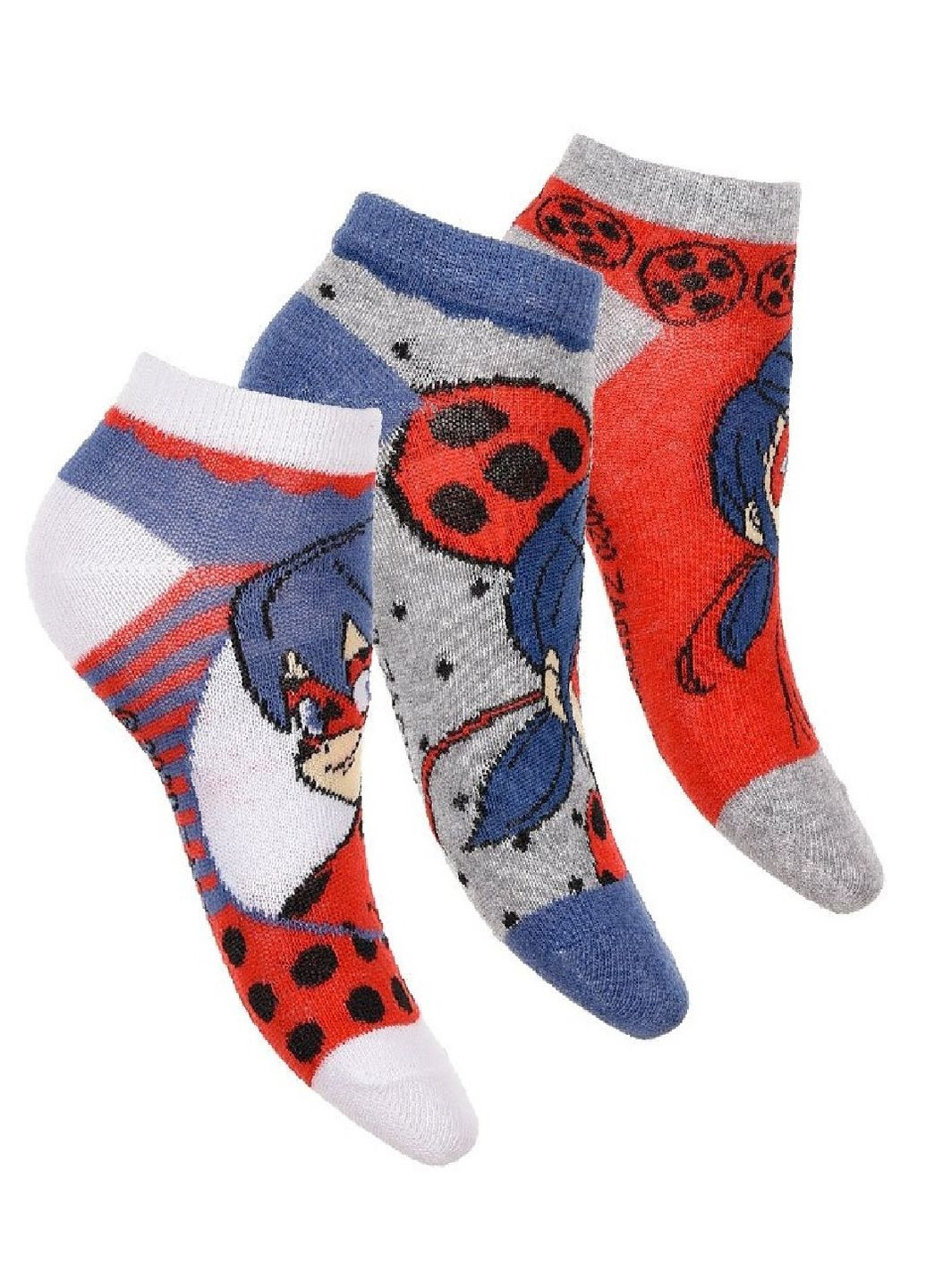Шкарпетки 3 пари Miraculous Ladybug (Леді Баг и Супер-Кот) ET06341 Disney (292143836)