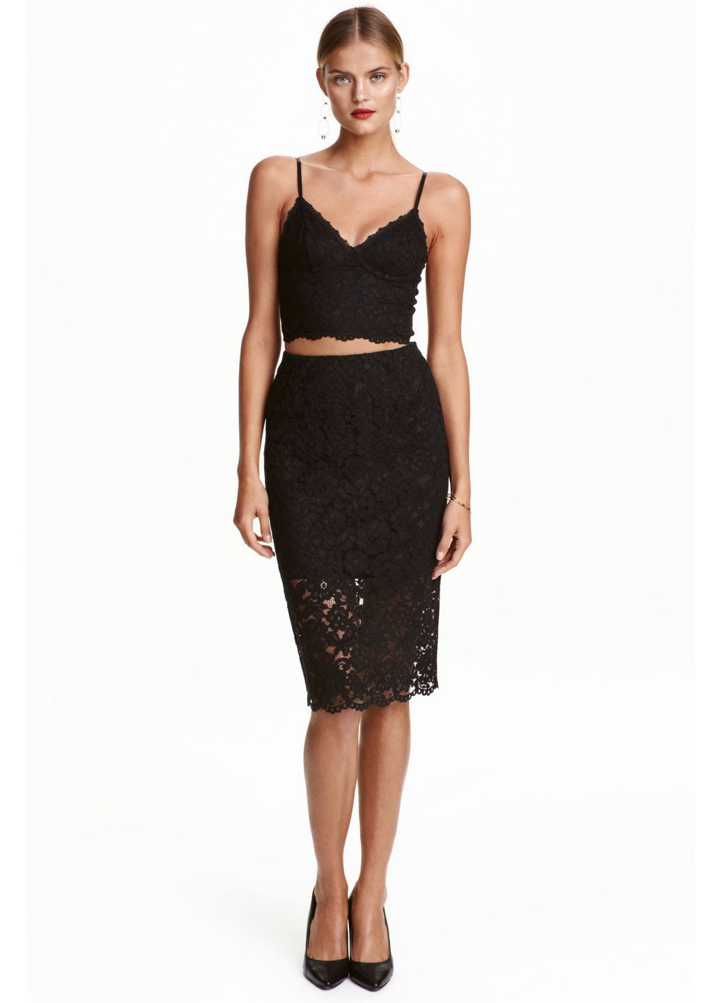 Черная юбка демисезон,черный, H&M