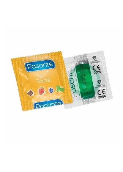 Презервативи Taste Mint Tingle смак м'яти — підходять для орального сексу Pasante (317206240)