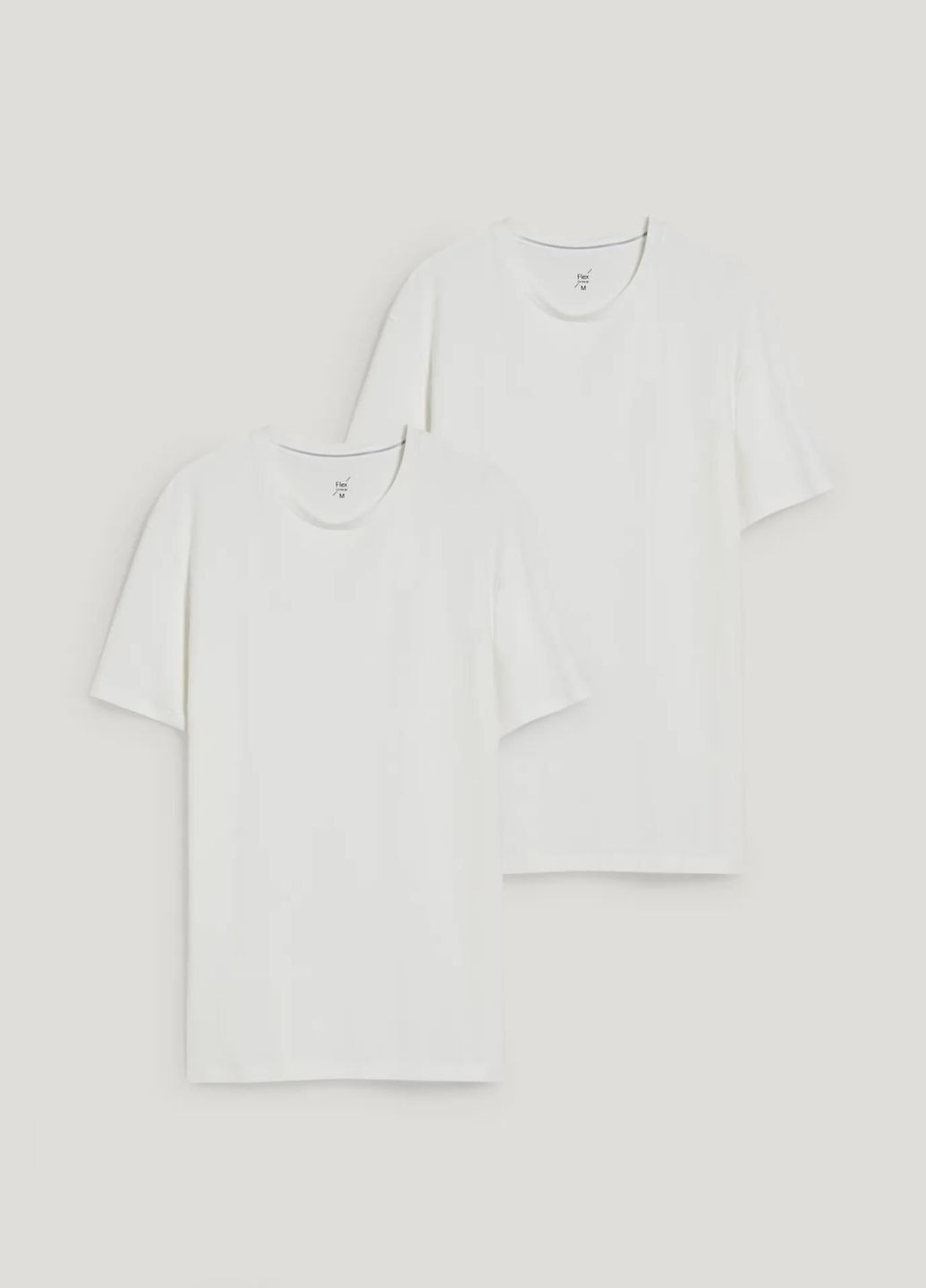 Белая комлект футболок стрейч (2шт) C&A