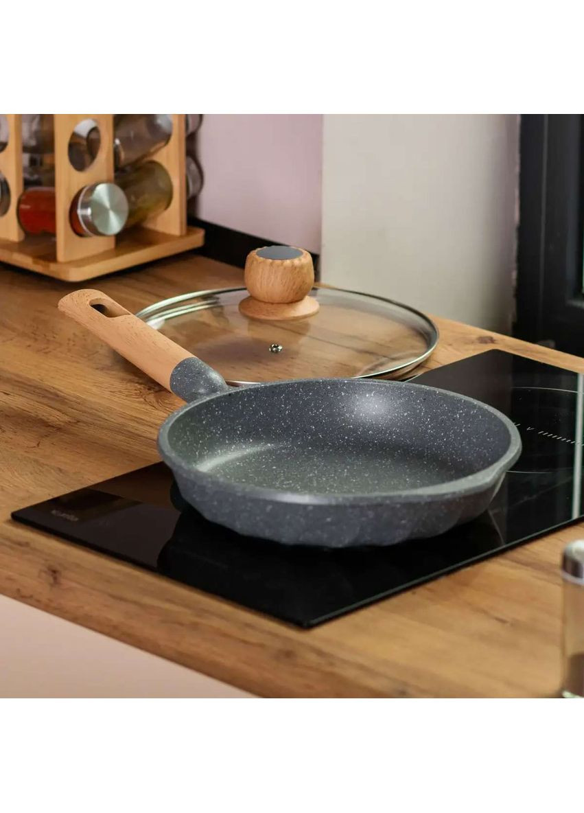 Сковорода универсальная MGC алюминиевая 24 см с антипригарным покрытием, серый MGC HP-4-423G No Brand (360481711)