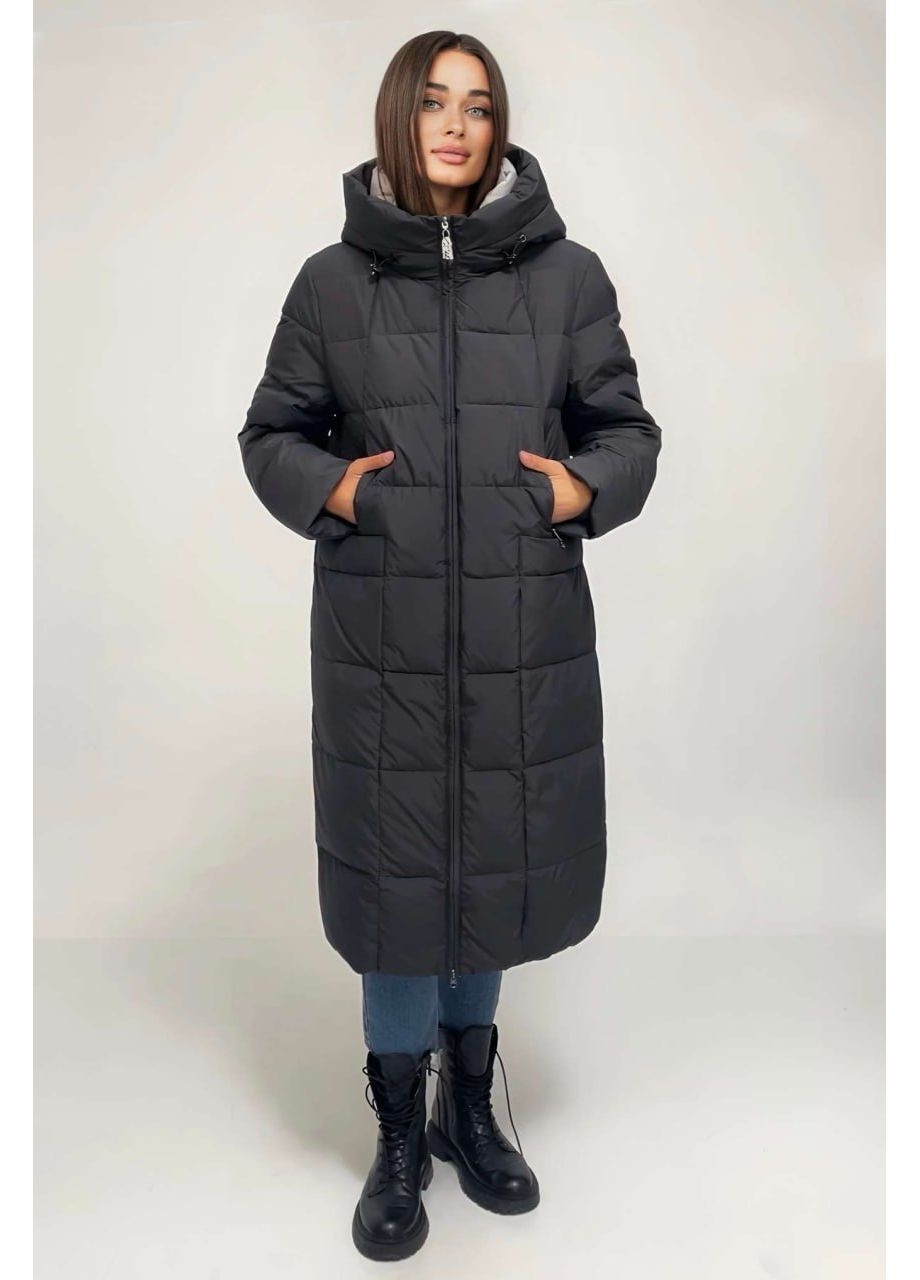 Графитовый зимний Пуховик аляска Snow Owl