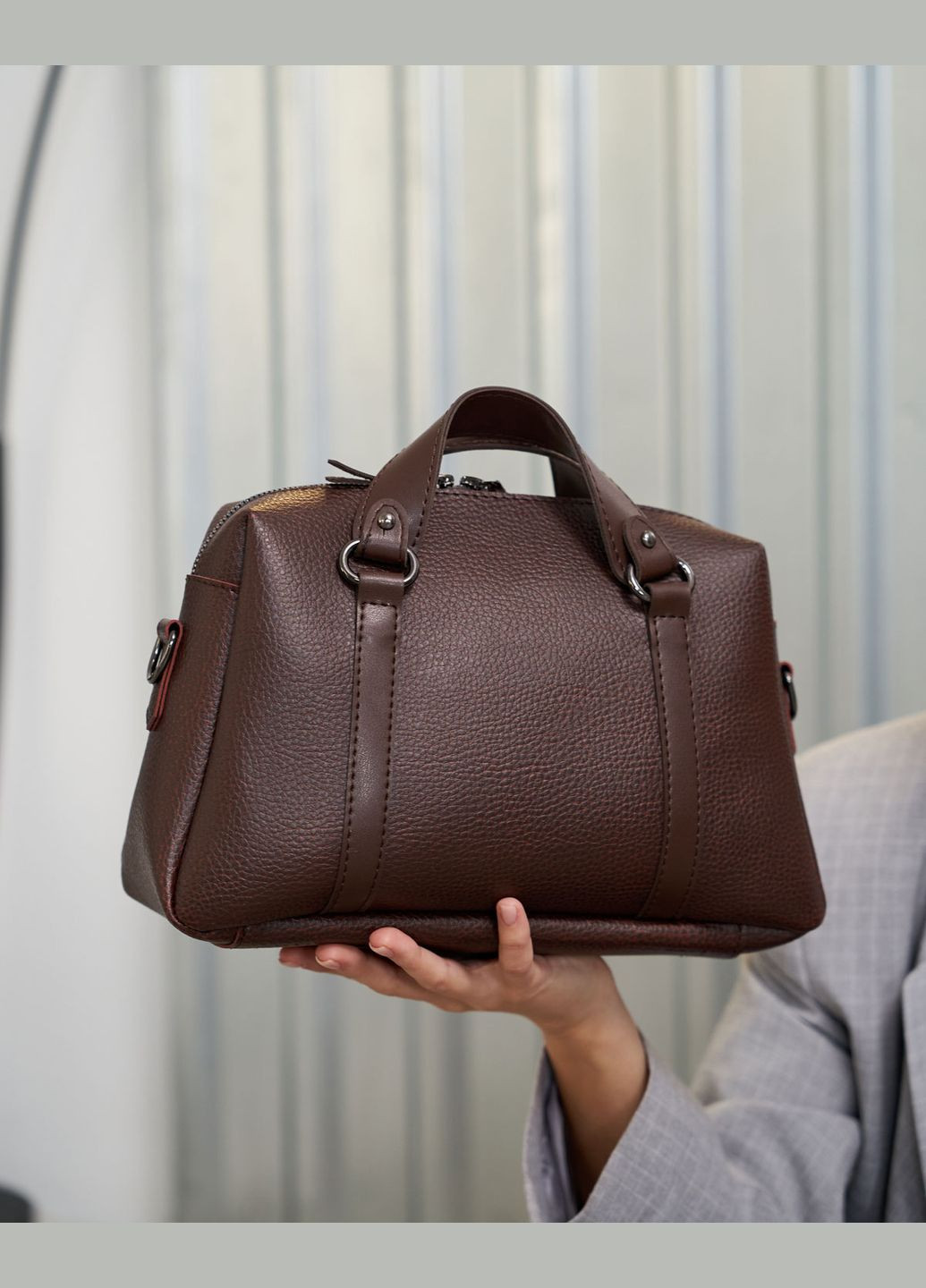 Сумка женская черная Мелания среднего размера из экокожи (sumka-znocha-melanq) WeLassie (342199466)