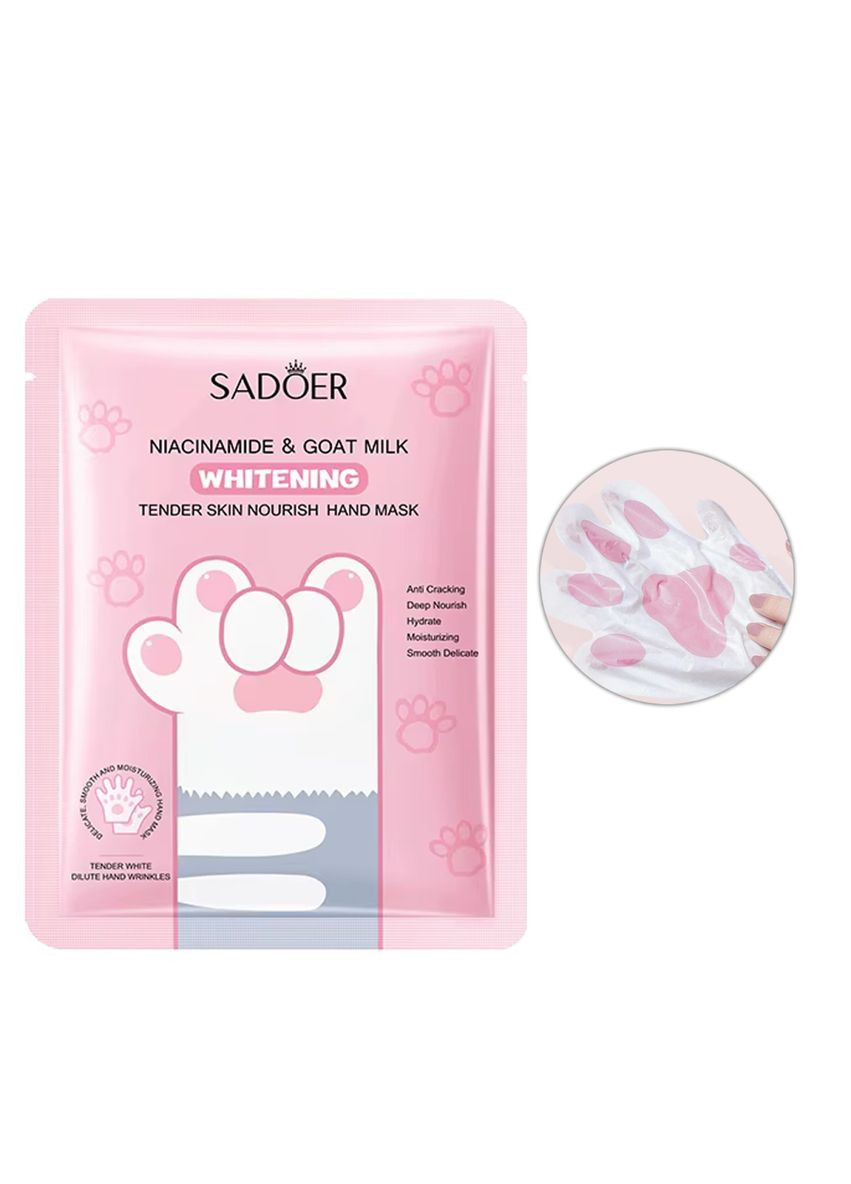 SADOER Маска-рукавички для рук освітлююча, живильна, зволожуюча та пом'якшуюча шкіру Cat Paw 35 г — Крем, Китай (365267580)