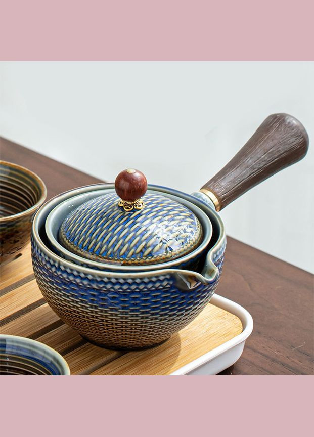 Набор для чайной церемонии из 6 предметов Dragon Blue керамический дорожный 10шт Lesko (336195300)