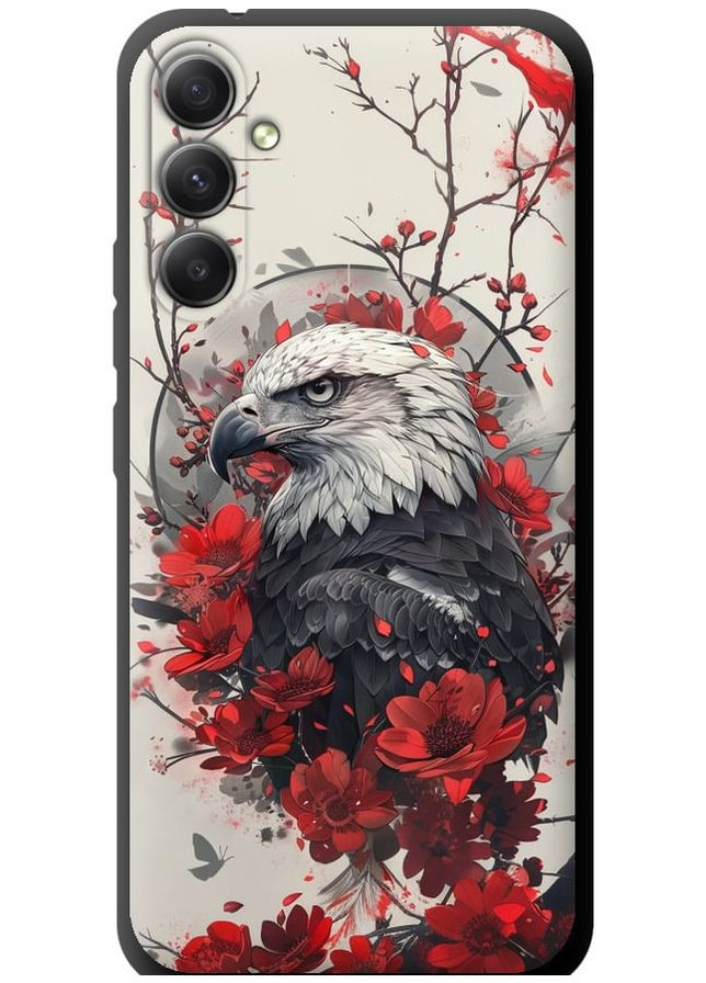 TPU черный чехол 'Рубиновый орел' для Endorphone Samsung Galaxy A34 A346E (291130951)