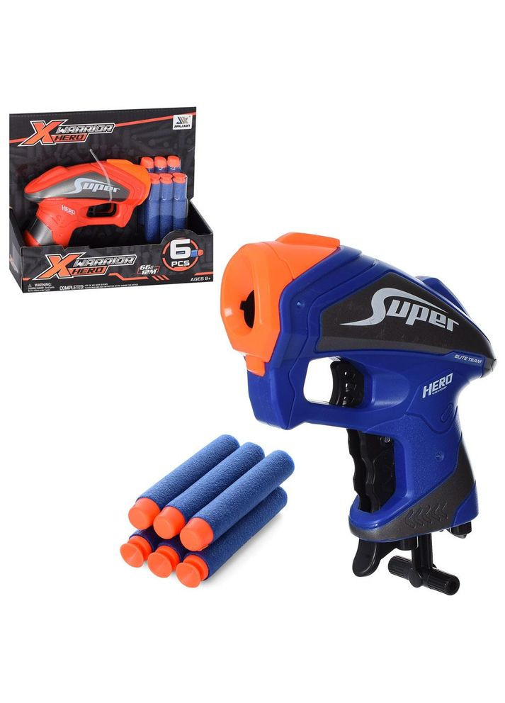 Дитячий пістолет для м’яких кульок, 6 шт. (3 присоски), 2 кольори, безпечний (JLX7232) No Brand (364310252)