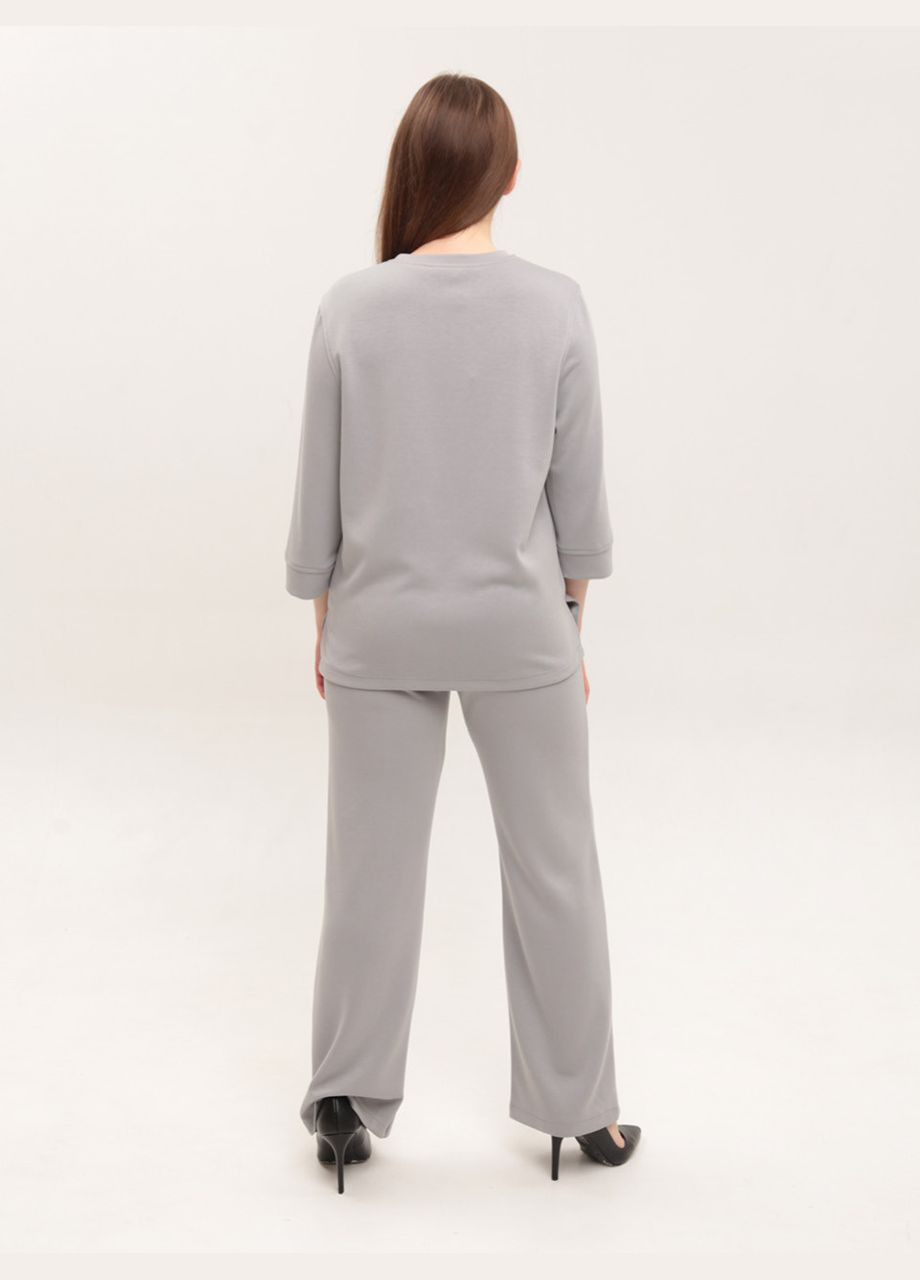 Жіночий костюм сірий повсякденний з широкими брюками Sanli Палаццо (332980416)
