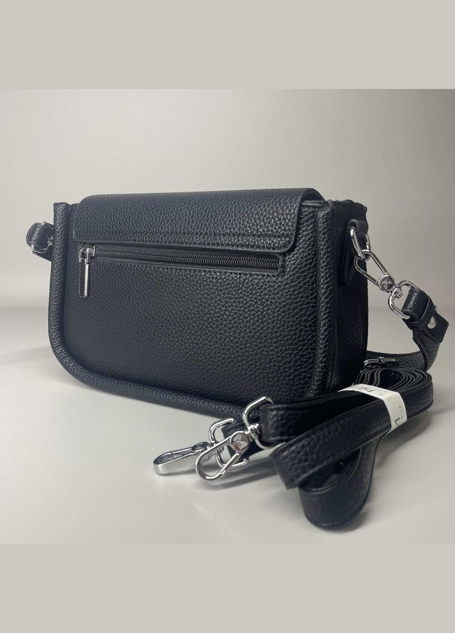 Жіноча сумка крос-боді на блискавці з плечовим ременем чорна Alex&Mia (322768914)