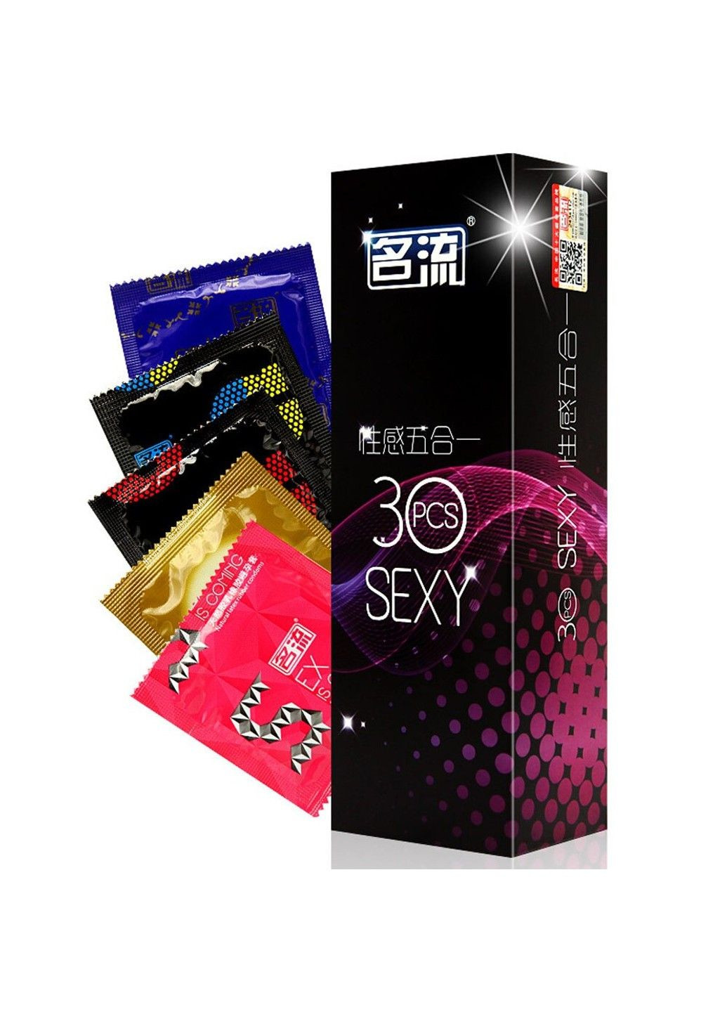 5 разных типов презервативов в одном наборе из 30 штук HBM Group (284279079)