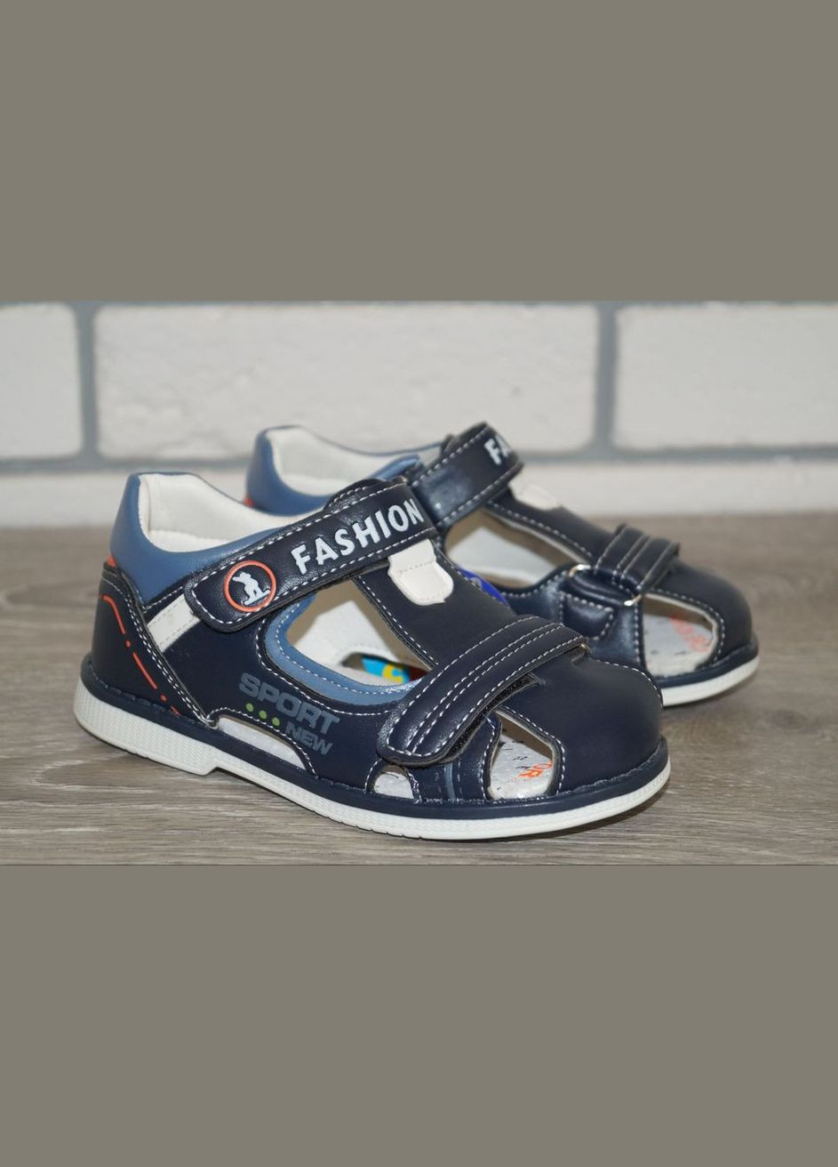 Сандалії дитячі із закритим носком та задником темно-сині CBT.T Fashion (295545266)