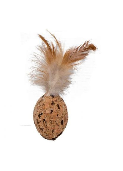 Іграшка М'яч регбі з мататабі для котів, з натуральної пробки, 6х4.5 см (*) Eastland (330747586)