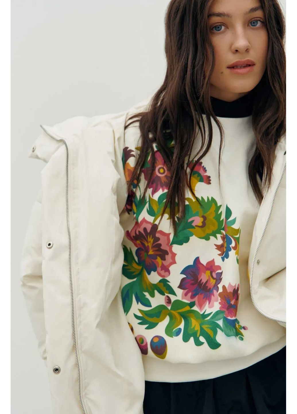 Белый зимний Пуховик Rica Mare