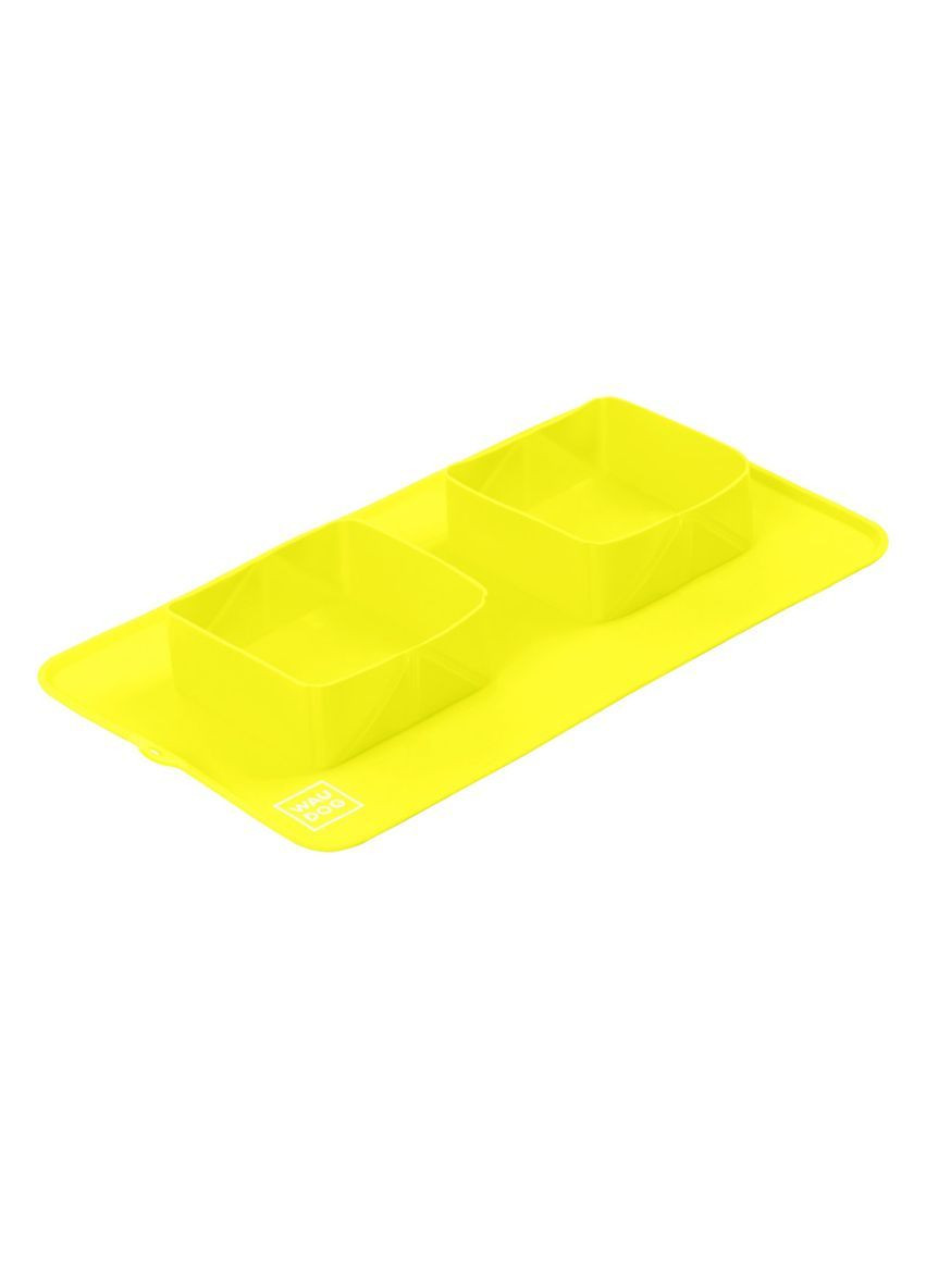 Миска складная Silicone, 385х230х50 мм, желтая WAUDOG (367595983)