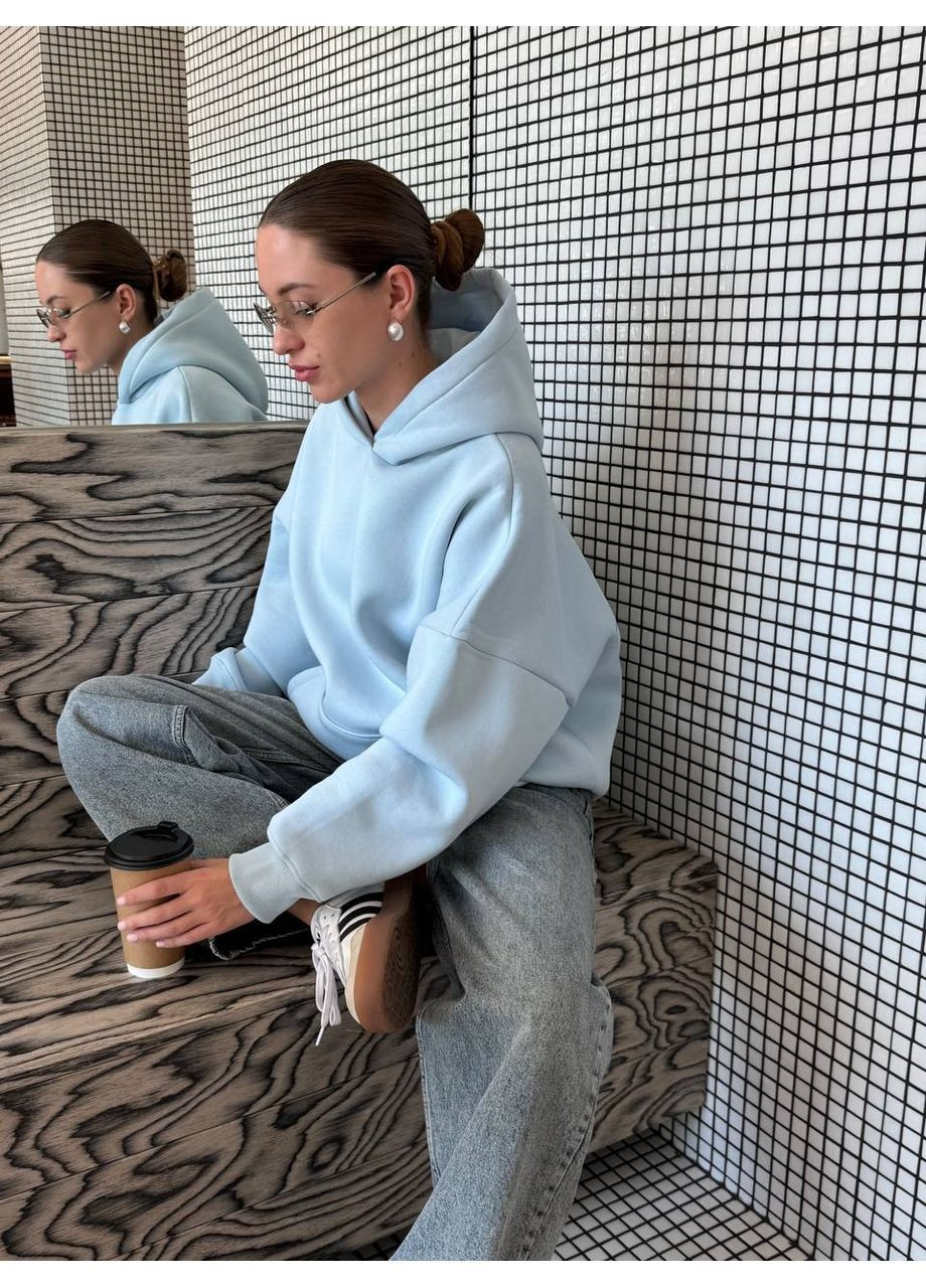 Жіноче худі з вишивкою на спині з тринитки на флісі No Brand (365804766)