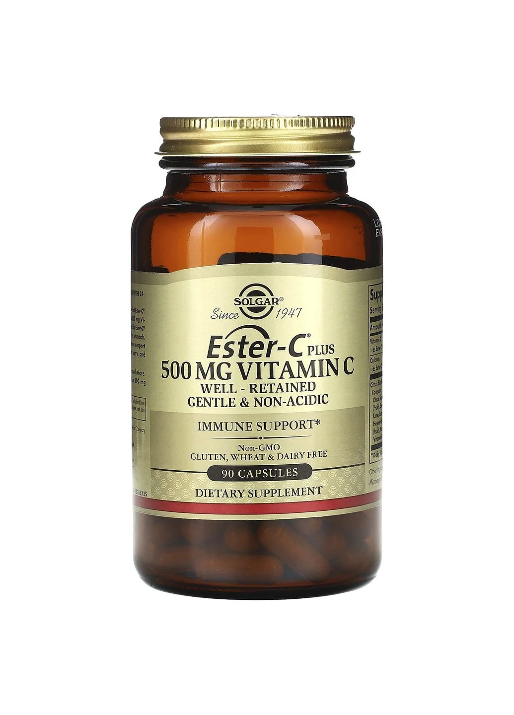 Вітамін С естер плюс, Ester-C Plus Vitamin C,, 500 мг, 90 капсул Solgar (322066457)