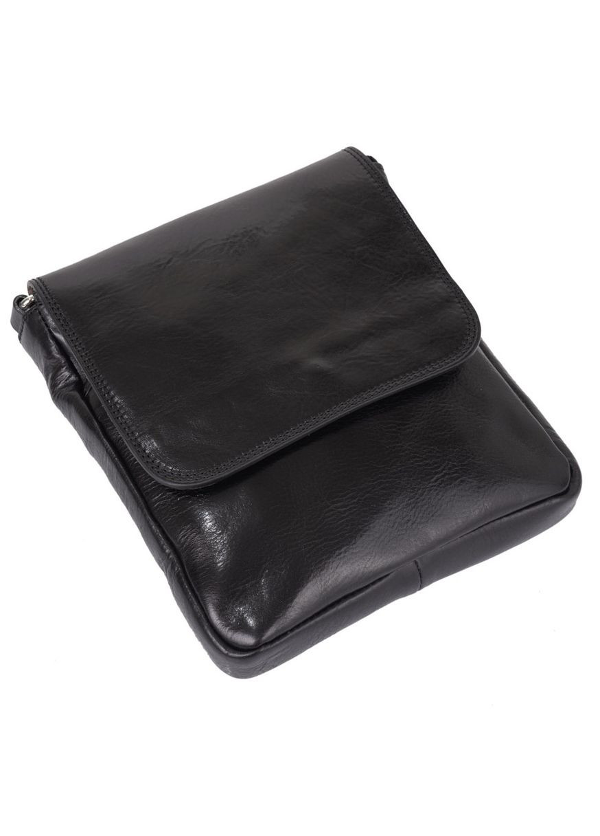 Чёрная кожаная сумка через плечо V-01277A Virginia Conti (303829771)