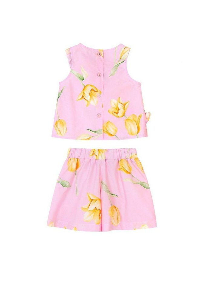 Розовый костюм, ст. 600, tulips, 98 см, 3 года Balloon chic