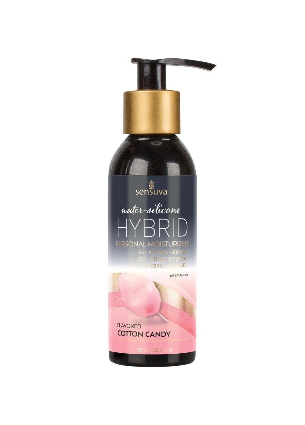 Смазка водно-силиконовая Hybrid Cotton Candy (125 мл) без сахара, можно для оральных ласк Sensuva (334320069)