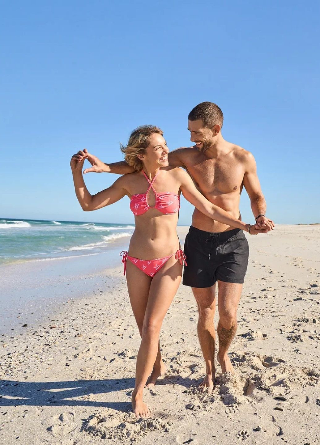 Коралловый купальник раздельный Sansibar