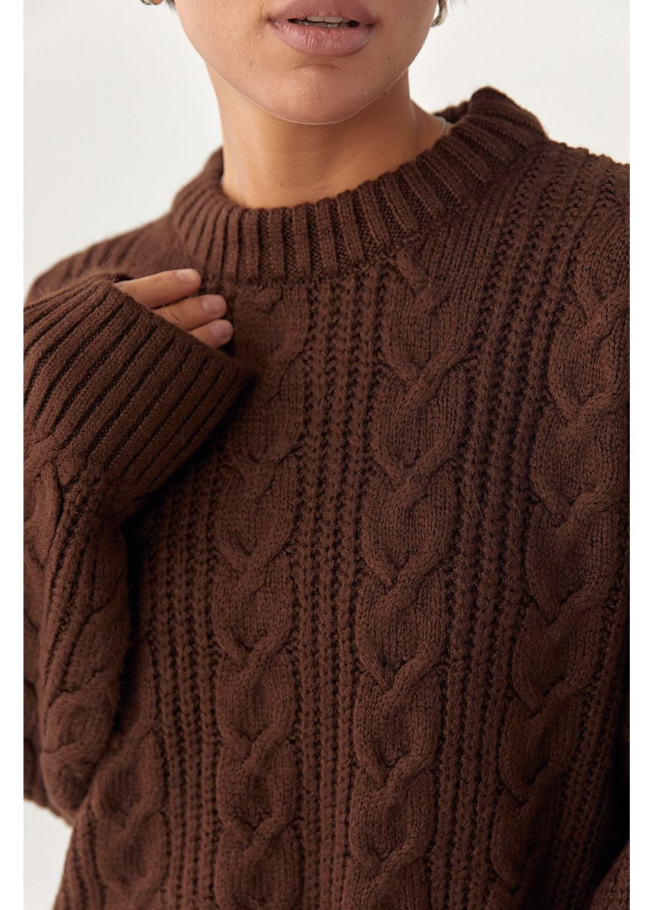 Вязаная женская кофта в косички Lurex (367007643)