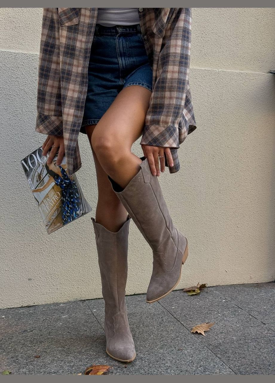 Осенние стильные женские козаки казаки No Brand