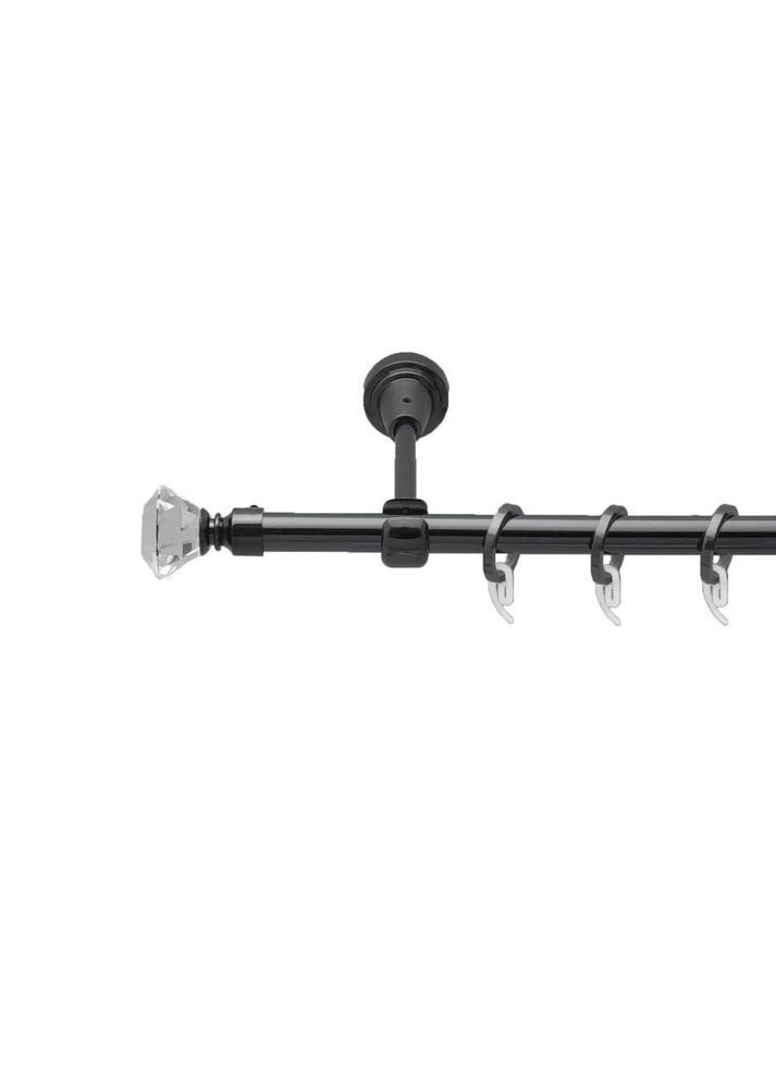 Карниз Спектралия металлический однорядный открытый гладкая труба кольцо фасонное металлическое Оникс 16 мм 300 см (4713221) ORVIT (300845708)