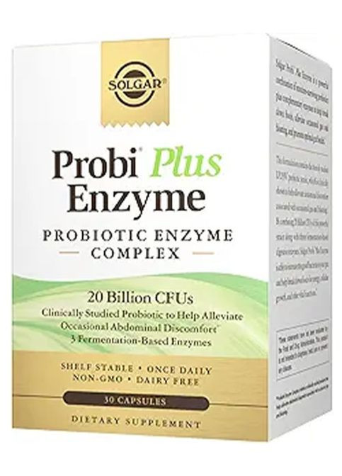 Probi Plus Enzyme, Probiotic Enzyme Complex, 20 Billion CFUs 30 Caps Solgar (349758477)