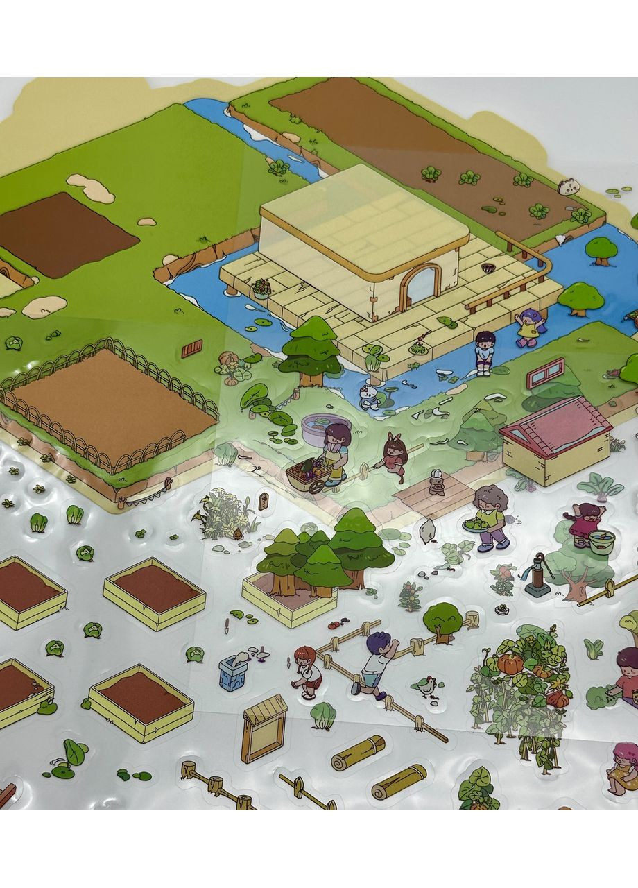 Многозонный большой румбокс – наклейки/стикеры, антистресс, творчество, досуг "Счастливая ферма" No Brand (328958166)